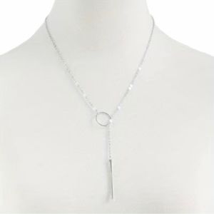 Silver Circle Chain Necklace